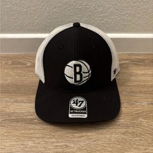 Brooklyn Nets Tucker Hat Black/White Adjustable SnapBack 47 Brand NWT
